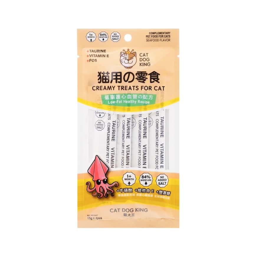 貓犬王 貓用 肉泥零食 低脂護心血管之配方 海鮮味 60克 (1包4條) (CDK2061) (img2)