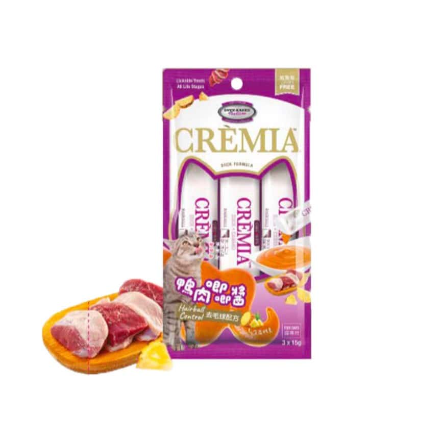 Oven Baked Tradition 貓零食 Cremia唧唧醬 去毛球配方 鴨肉 3×15g (img2)