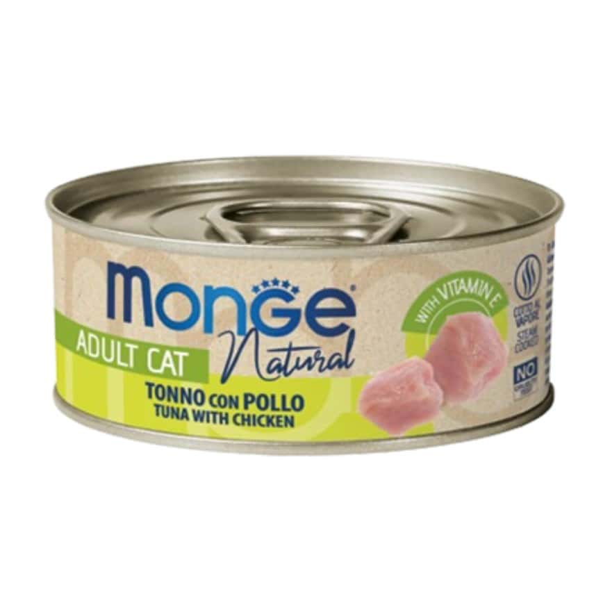 Monge 貓罐頭 高蛋白質野生海洋系列 太平洋吞拿魚雞肉 80g (MO7221) (新舊包裝隨機發貨) (img2)