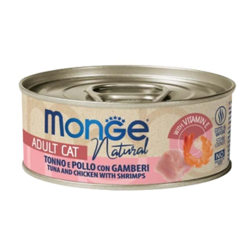 Monge 貓罐頭 高蛋白質野生海洋系列 吞拿魚鮮蝦 80g (MO7252) (新舊包裝隨機發貨) (img2)