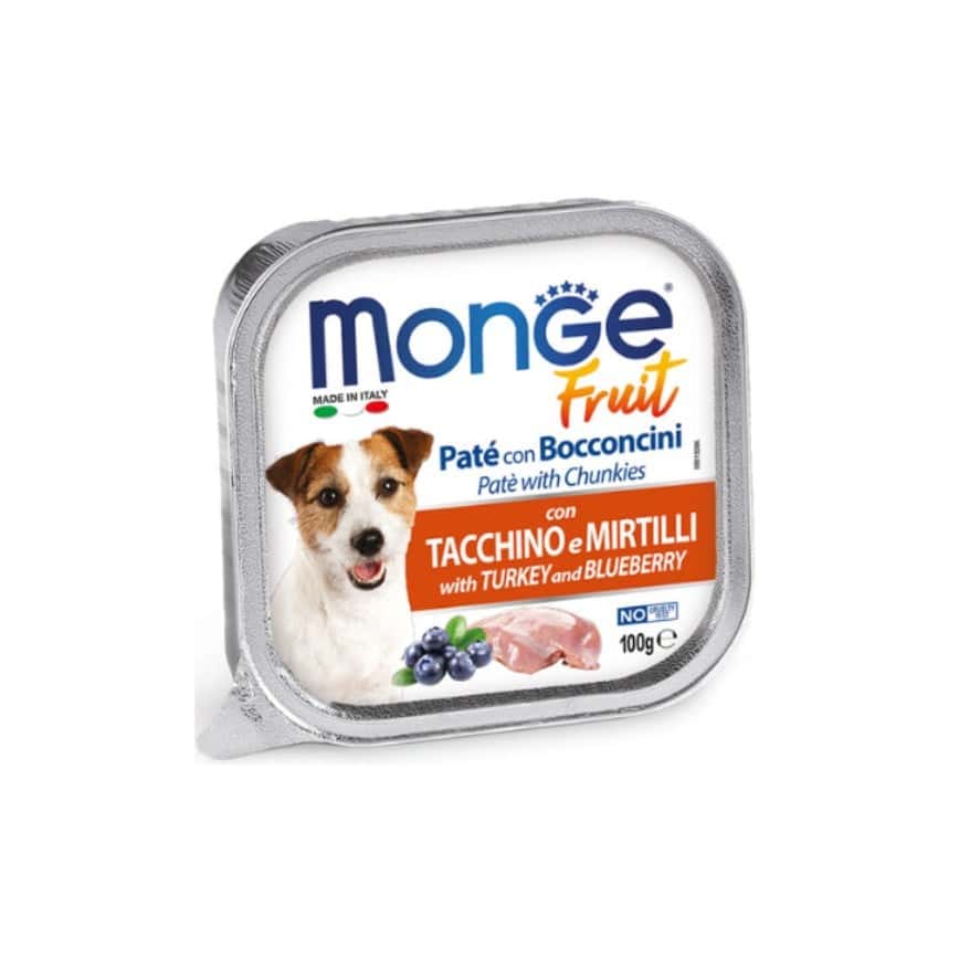 Monge Fruits 狗餐盒 火雞藍莓 100g (MO3208) (新舊包裝隨機發貨) (img2)