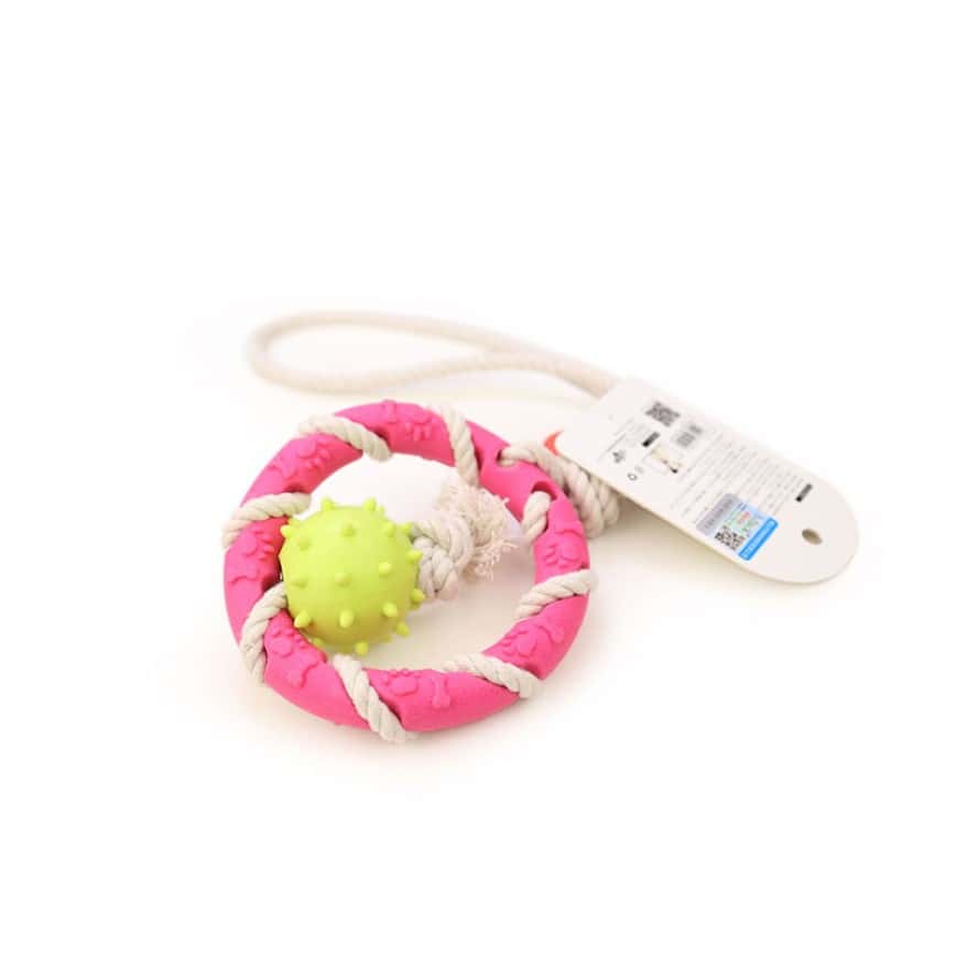 Aduck 玩具嚴選 狗狗訓練玩具 大環球繩磨牙 (顏色隨機) (圖片2)