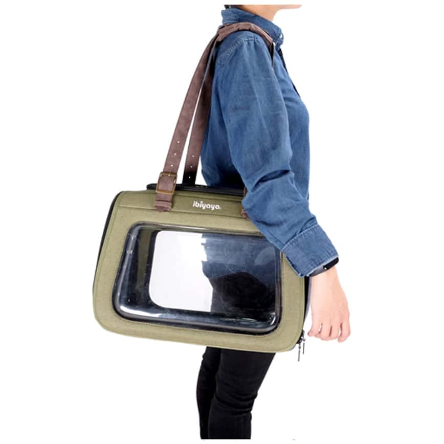 IBIYAYA 移動櫥窗透明寵物外出袋 布藝 6kg (IBI-FC1821OG) (圖片2)