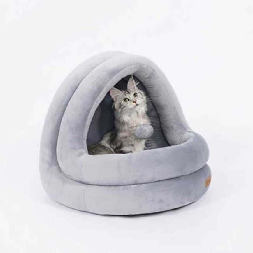 Zeze四季通用 保暖自在寵物睡寵 灰色大碼 (圖片2)