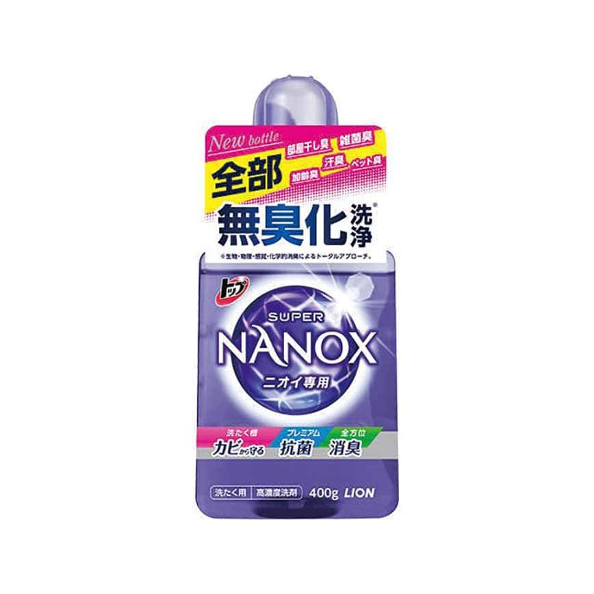 日本獅王LION Super Nanox 納米樂頂級超除臭洗衣液 400g (紫) - 清貨優惠 (TBS) (圖片2)