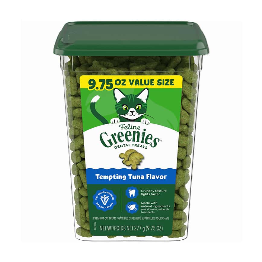 Greenies Feline貓齒靈 貓零食 貓貓潔齒餅 珍寶桶 吞拿魚味 9.75oz (10205276) (新舊包裝隨機發貨) (圖片2)