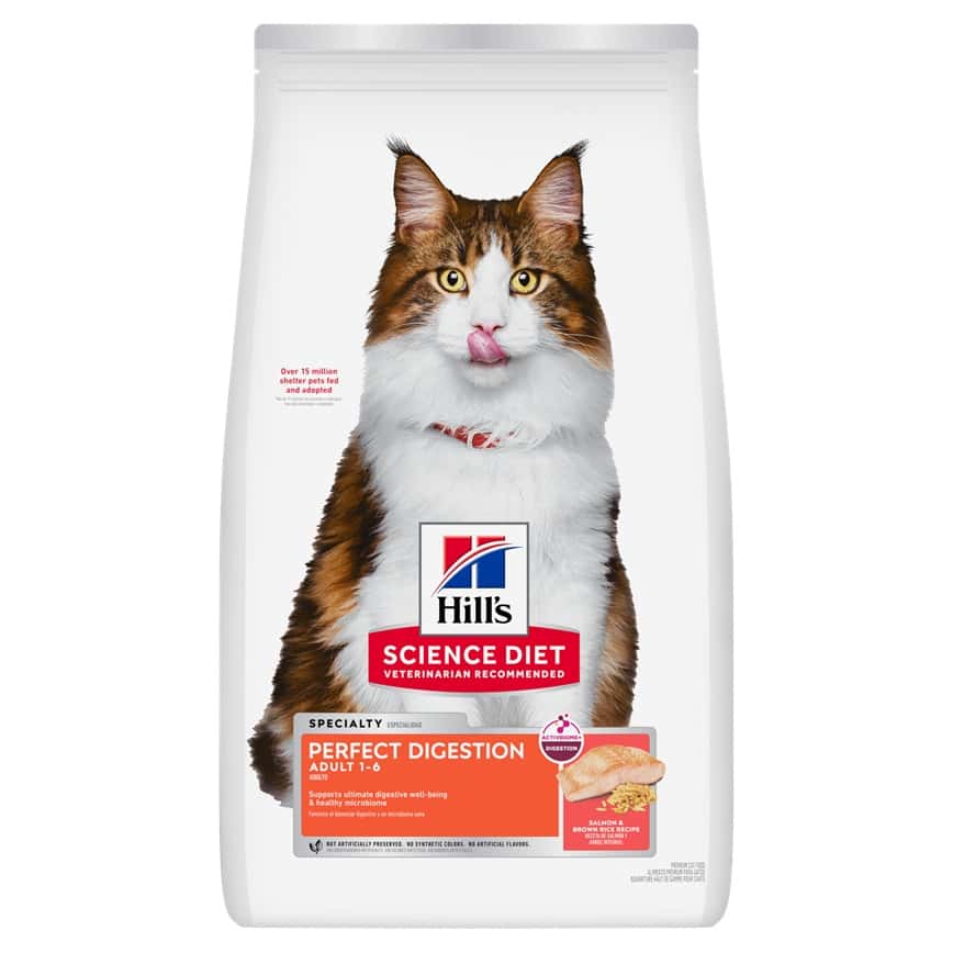 Hills 貓糧 完美消化系列 成貓配方 三文魚+糙米及全燕麥 3.5lb (606869) (新舊包裝隨機發貨) (圖片2)