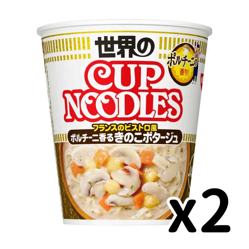 日本日清食品 合味道杯麵 牛肝菌蘑菇濃湯風味 2個裝 - 期間限定 (停售) - 清貨優惠 (圖片2)
