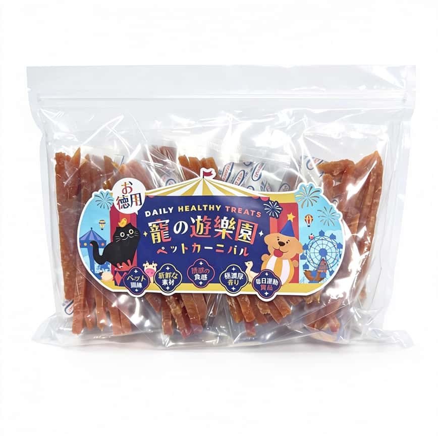 寵之遊樂園 狗零食 訓犬小食 風乾雞肉切條 大包裝 1袋8包 (圖片2)