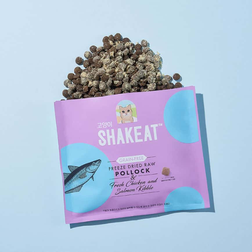 Shakeat 貓糧 凍乾脫水混合貓糧 黃線狹鱈魚 80g 試食裝(TBS) (圖片2)