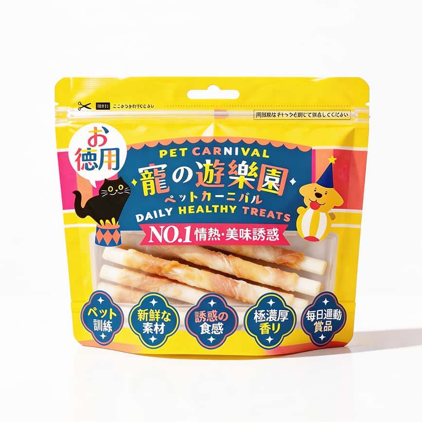 寵之遊樂園 狗零食 雞肉繞牛皮卷 歡樂裝 1包 (圖片2)