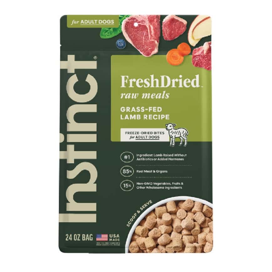 Instinct 狗糧 無穀物凍乾生肉主食糧 草飼羊 24oz (614234) (新舊包裝隨機發貨) (img2)
