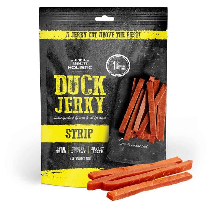 Absolute Holistic 高級純天然狗小食 鮮鴨肉絲 100g (MJ-05D/AJ-9919D) (新舊包裝隨機發貨) (圖片2)