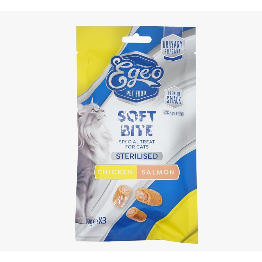 Egeo 貓零食 肉醬夾心系列 雞+三文魚 3x10g (HF04248) (圖片2)