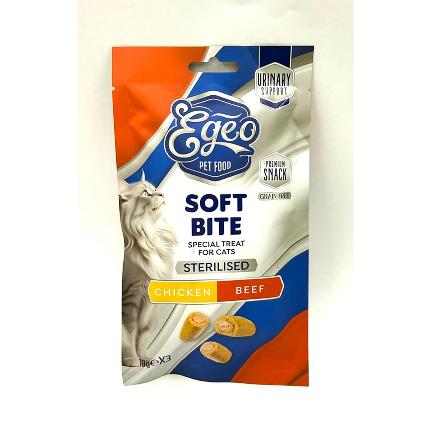 Egeo 貓零食 肉醬夾心系列 雞+牛肉 3x10g (HF04249) (圖片2)