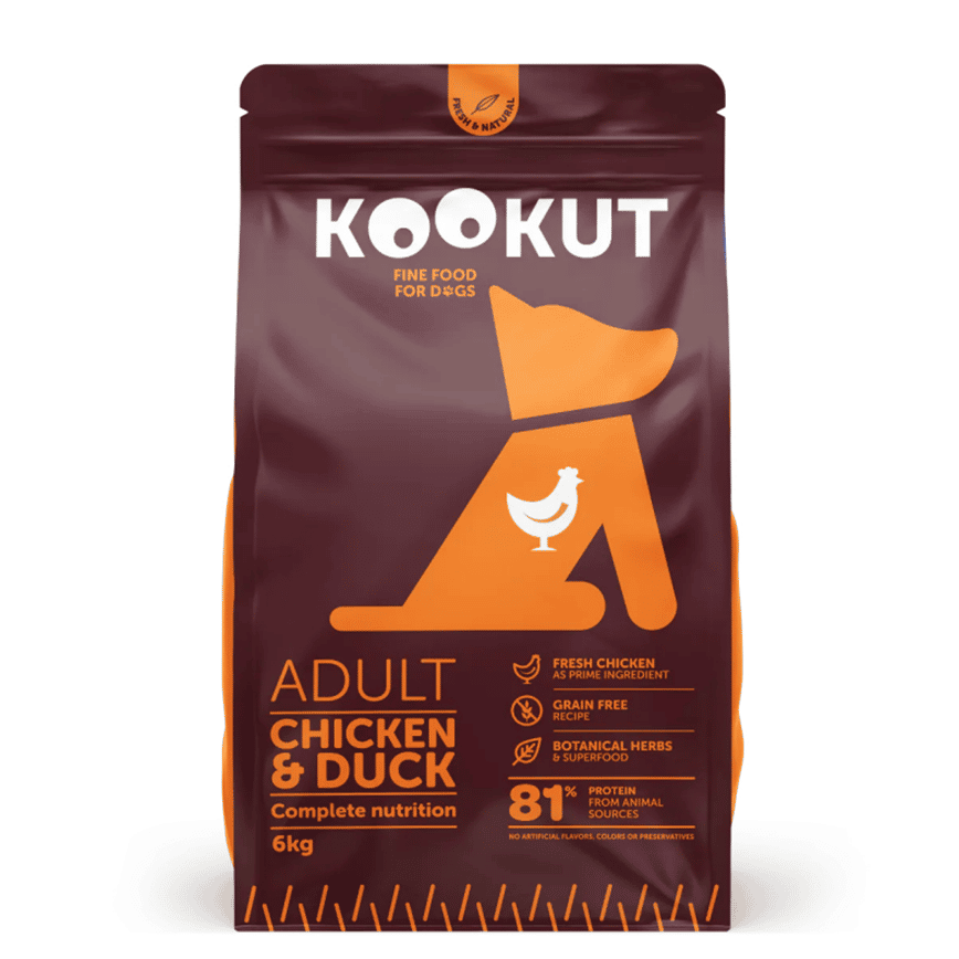 KOOKUT 天然無穀物狗糧 雞肉鴨肉 6kg (DFKUFM9515247) (圖片2)