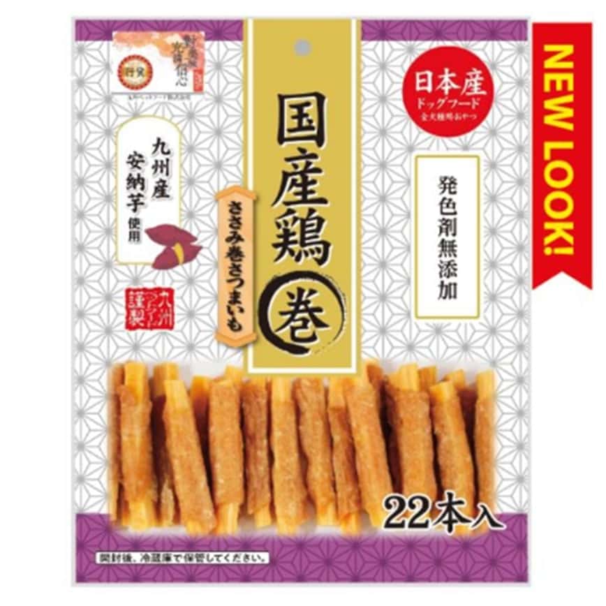 日本Q-Pet 狗小食 雞肉番薯棒 22本 (KQ2292) (圖片2)
