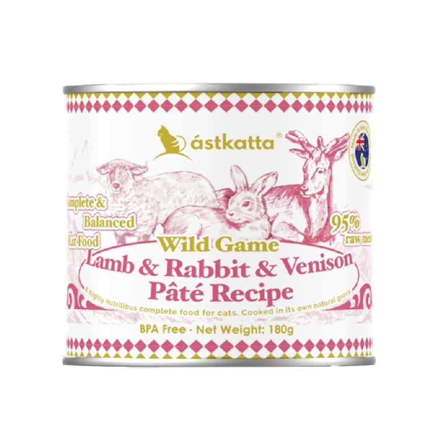 Astkatta 貓罐頭 主食罐 野境系列 羊肉&免肉&鹿肉純淨天然肉醬罐 180g (P00214) (圖片2)
