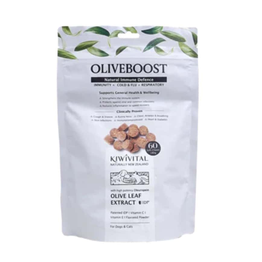 Kiwivital 貓犬用 OliveBoost 橄欖葉維C軟粒 60粒 (圖片2)