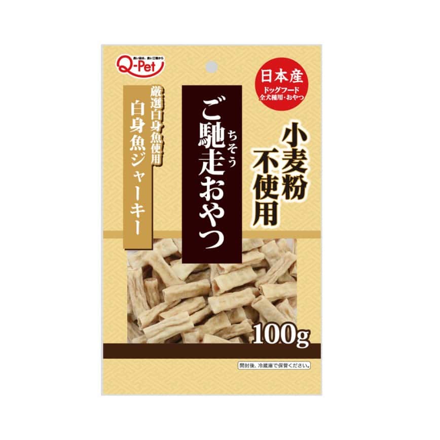 日本Q-Pet 狗小食 御馳走 白身魚肉條 100g ( KQ2303)  (img2)