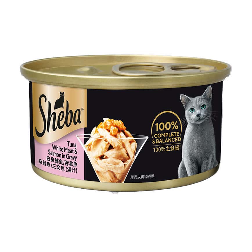 Sheba 日系貓罐頭 湯汁吞拿魚加三文魚 85g 肉色(10290930/60018009) (新舊包裝隨機發貨) (圖片2)
