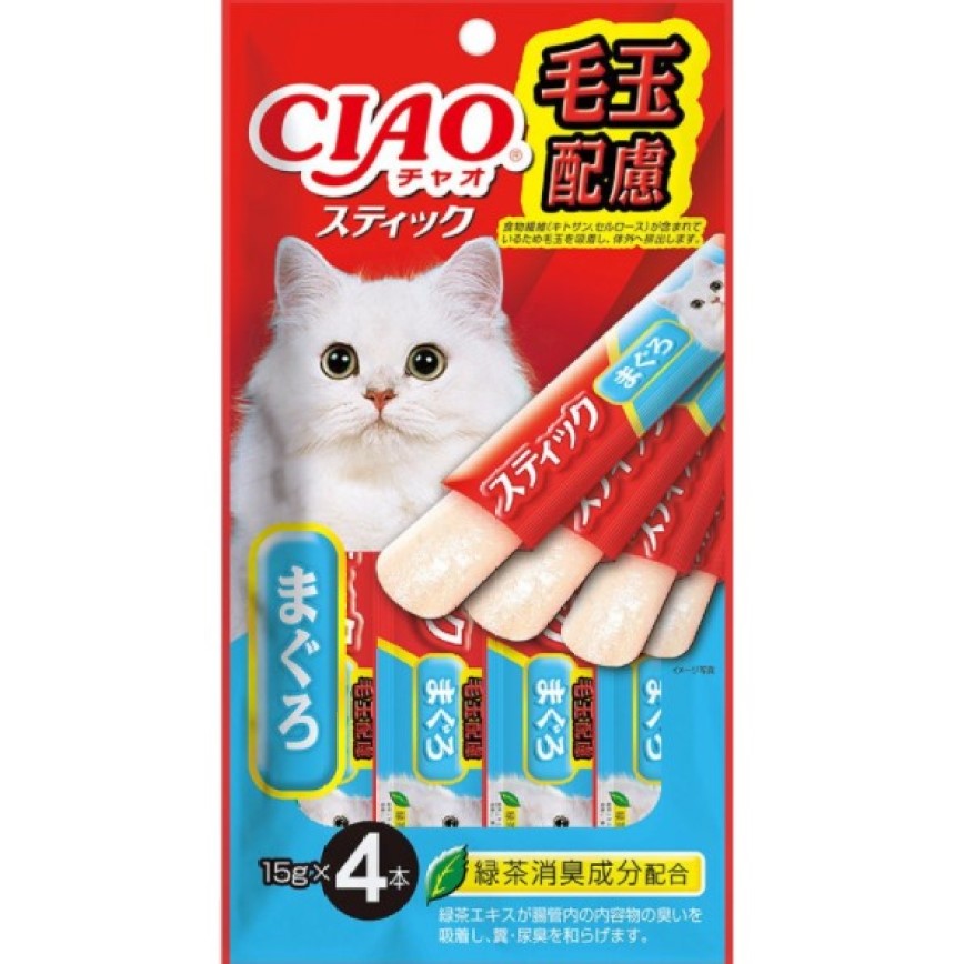 CIAO 貓零食 日本啫喱果凍棒 まぐろ 毛玉配慮金槍魚味 60g (紅淺藍令) (TSC-126) (img2)