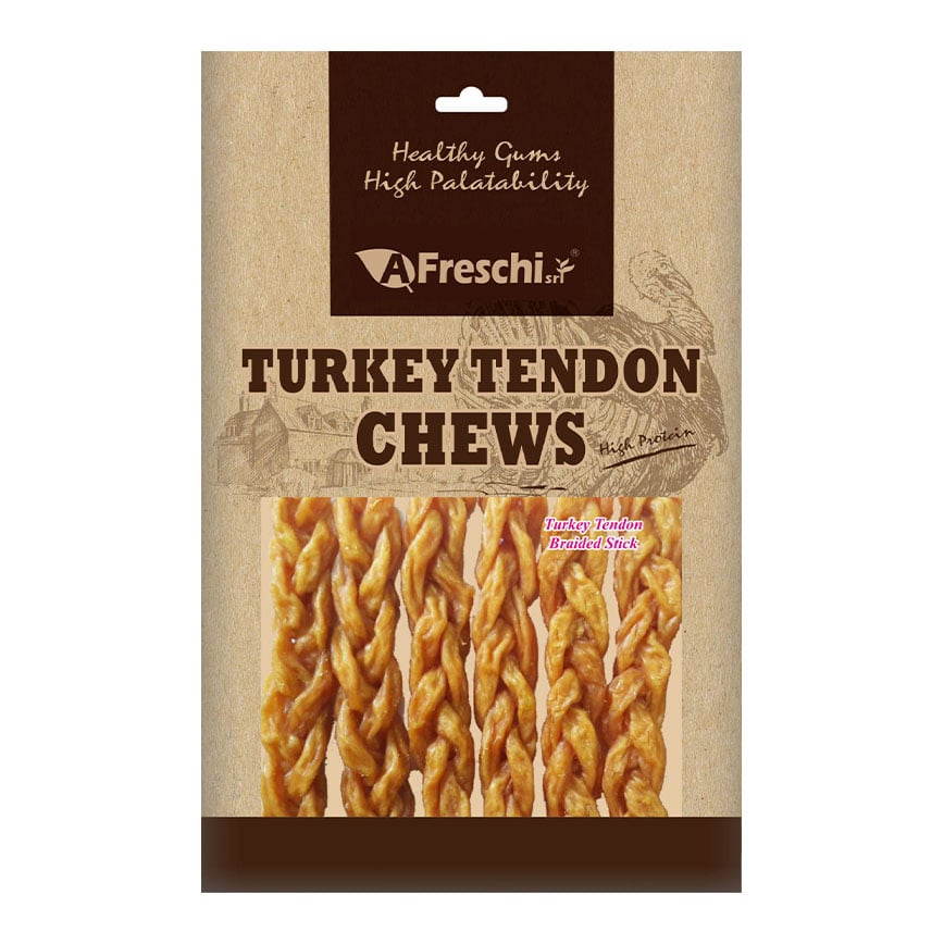 A Freschi Srl 狗零食 Natural Turkey 火雞筋麻花捲棒 130g (犬用) (AFK304) (img2)