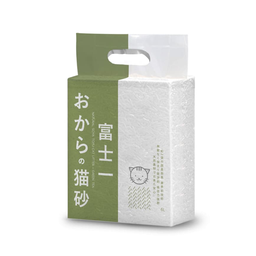 Fuji One Natural Soya Tofu Cat Litter (Green Tea) 6L - Original Licensed (img2)