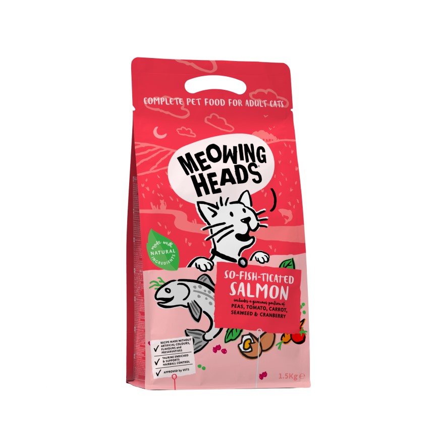 Meowing Heads 貓糧 全天然成貓配方 三文魚雞肉及鮮魚 1.5kg (MHS15) (粉紅) (img2)