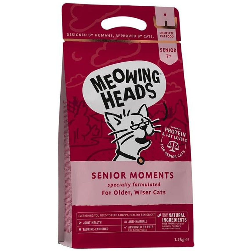 Meowing Heads 貓糧 無穀物全天然年⾧貓配方 三文魚雞肉 3kg 或 (2包1.5kg夾袋) (MHSM3) (深紅) (img2)
