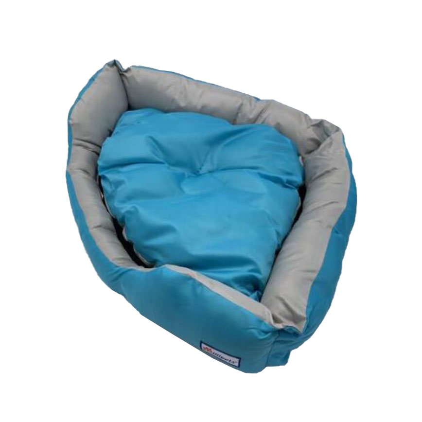 Billipets Nylon Dog Bed Triangle Blue & Grey Medium 62cm x 52cm x 15cm (NS-16245) (img2)