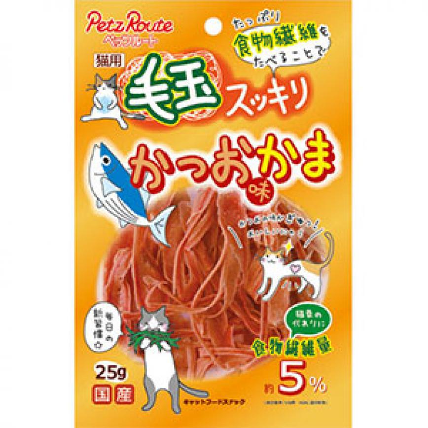 日本Petz Route 毛玉 去毛球 鰹魚片 25g (貓用) (粉橙) (img2)