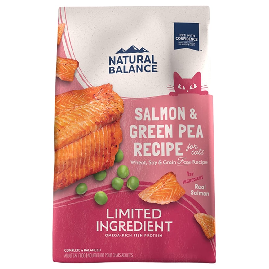 Natural Balance L.I.D. Green Pea & Salmon Formula Adult Dry Cat Food 10lb (Pink) (00232) (img2)