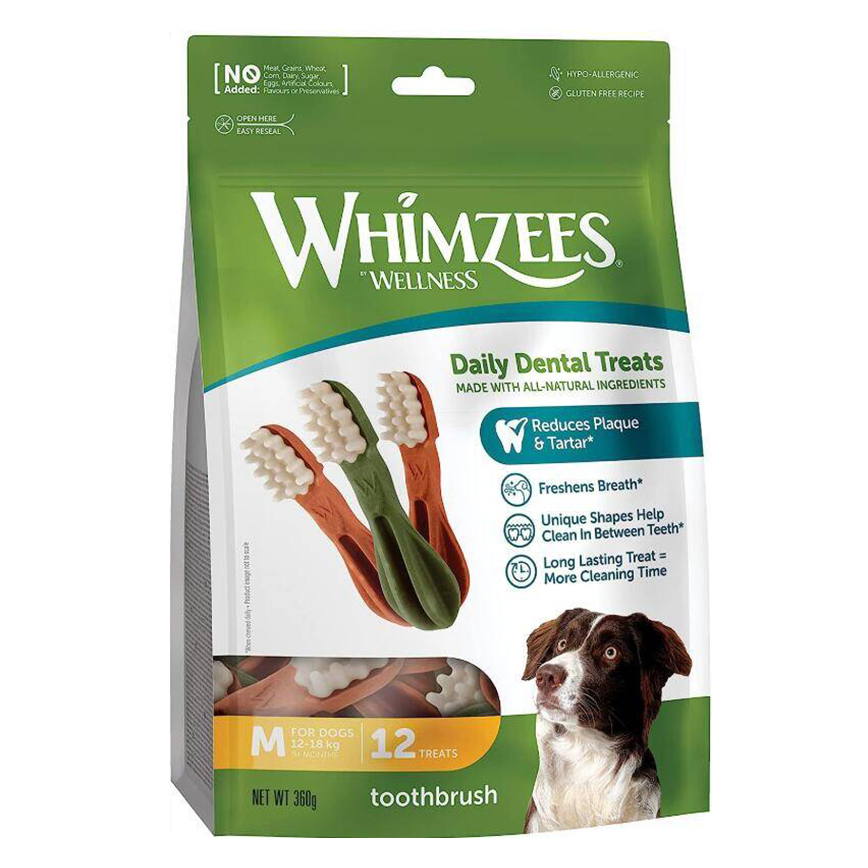 WHIMZEES 中型犬專用高效潔齒骨 白色刷頭 12支 (WHZ303) (img2)