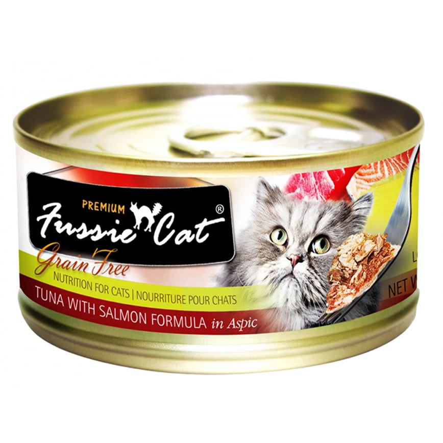 Fussie Cat 貓罐頭 黑鑽 吞拿魚+三文魚 Tuna with Salmon Formula in Aspic 80g (紅) (FU-GRC) (img2)