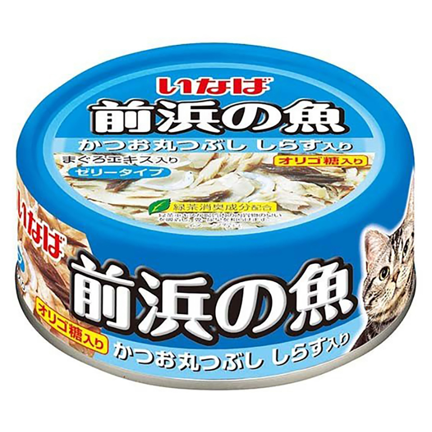 CIAO 貓罐頭 INABA 前浜の魚 原條拆肉鰹魚+白飯魚 115g (IWF-144) (img2)