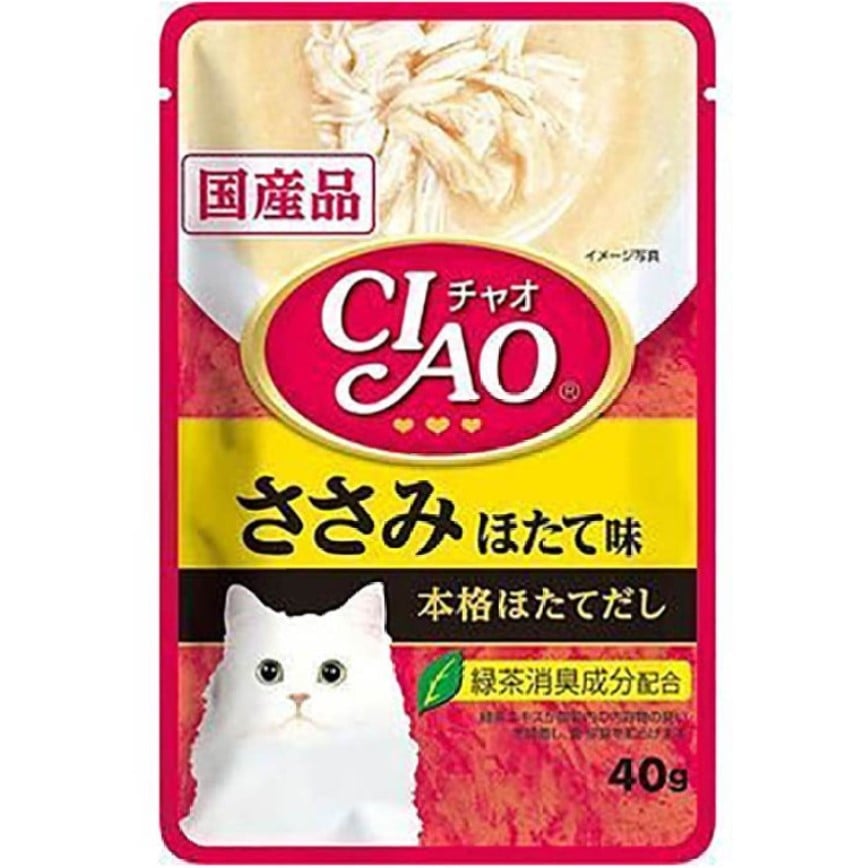 CIAO 貓濕糧 日本湯底軟包系列 雞肉+扇貝 40g (紅黃) (IC-205) (img2)