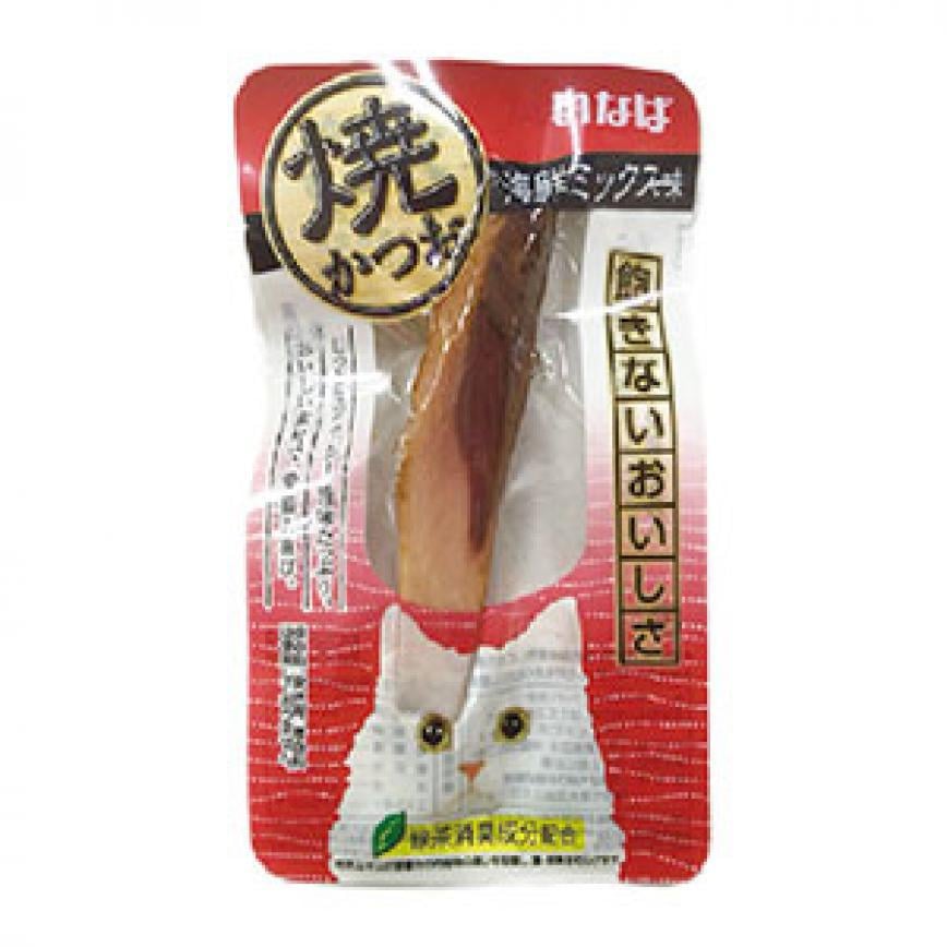 CIAO Cat Snacks Japanese Grilled Mackerel Stick Mixed Seafood Flavor Small Pack 15g [Assorted Seafood Flavor] (Red) (QSC-22) (img2)