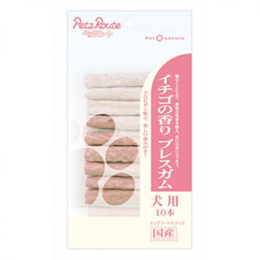 Japanese Petz Route Dog Tooth Cleaning Sticks Strawberry Flavor 10 Pack (For Dogs) (img2)