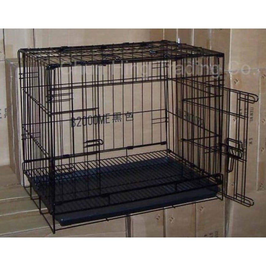 兩尺焗漆可摺寵物籠 貓籠狗籠 黑色 (貓犬用) (60x42x51cm) (A1109D) (img2)