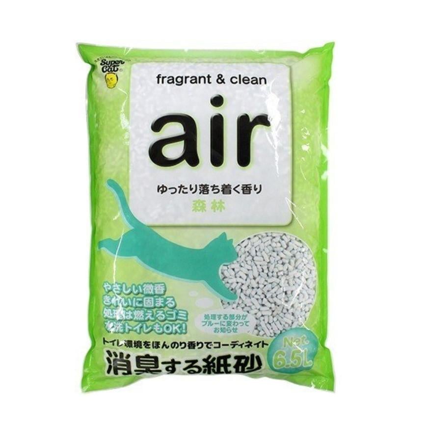 Japan Super Cat air Anti-bacterial & Deodorizing Paper Cat Litter - Forest Green 6.5L (img2)