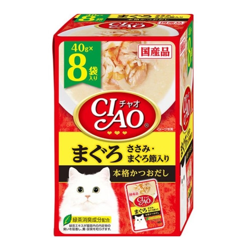 CIAO 貓濕糧 金槍魚雞肉+金槍魚乾 40g 8袋入 (IC-383) (img2)