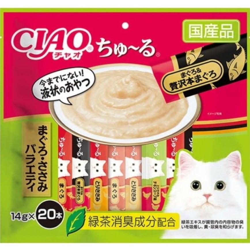 CIAO 肉泥 貓零食 金槍魚雞肉混合肉醬 14g 20本袋裝 (SC-268) (TBS) (img2)