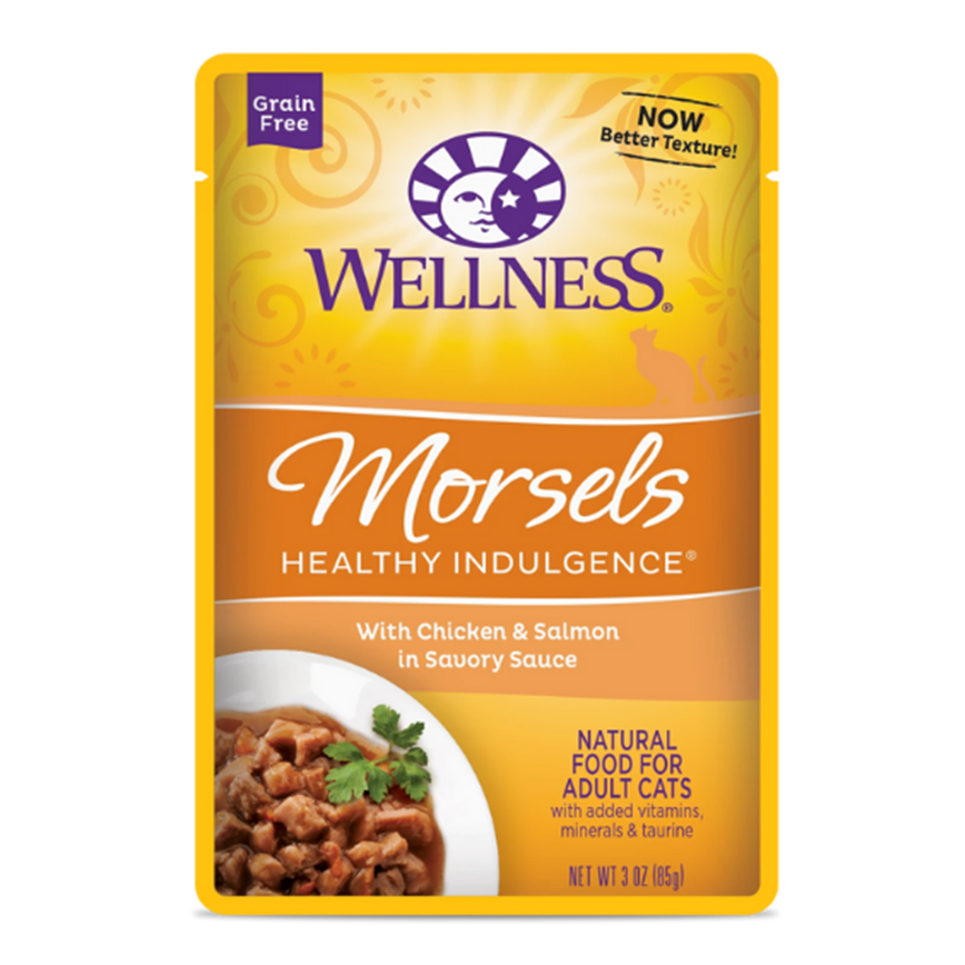 WELLNESS Morsels 貓濕糧 滋味軟包 雞肉三文魚 3oz (89094) (img2)