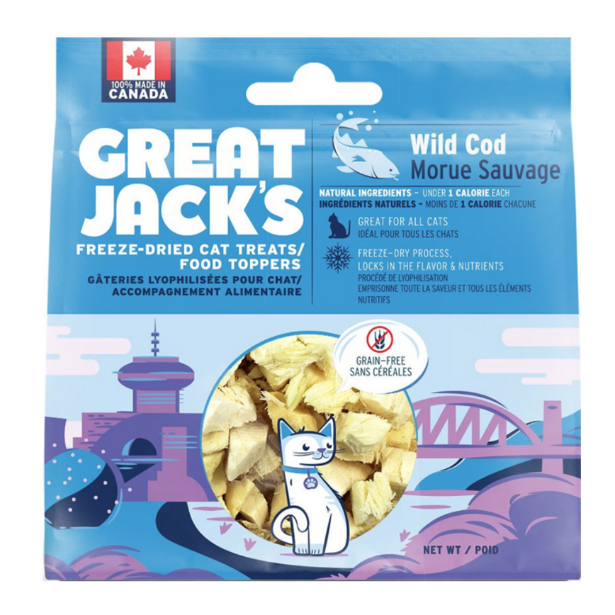 GREAT JACK'S 冷凍脫水貓零食 鱈魚 3oz (img2)