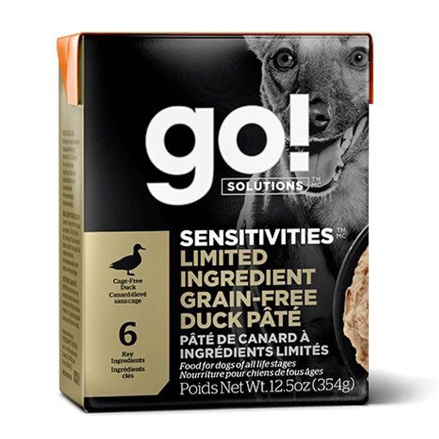 GO! SOLUTIONS Tetra Pak SENSITIVITIES Limited Ingredient Grain Free Duck Pâté Dog Recipe 354g (1266001) (img2)