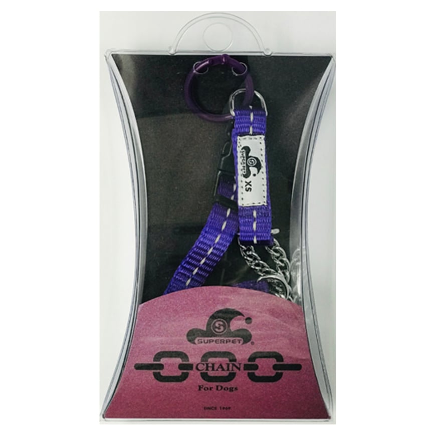 SUPERPET Superpet Blue Check Collar with Reflected Nylon M 16mm x 16