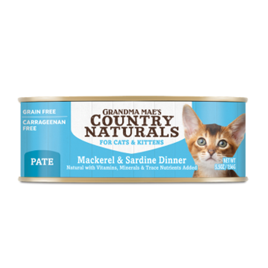 Country Naturals Cat Canned Food Grain Free Mackerel & Sardine 5.5oz 156g (CNC0061) (img2)