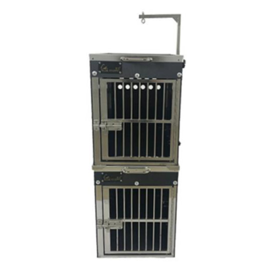 Solidpet蘇力 寵物籠 貓籠狗籠 ABS板固定飛機籠組合 無輪款 一號 (STAC-108-BK) (img2)