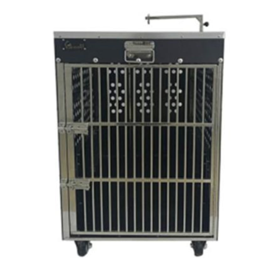 Solidpet蘇力 寵物籠 貓籠狗籠 ABS板固定飛機籠 有輪款 三號 (STAC-111-BK) (img2)
